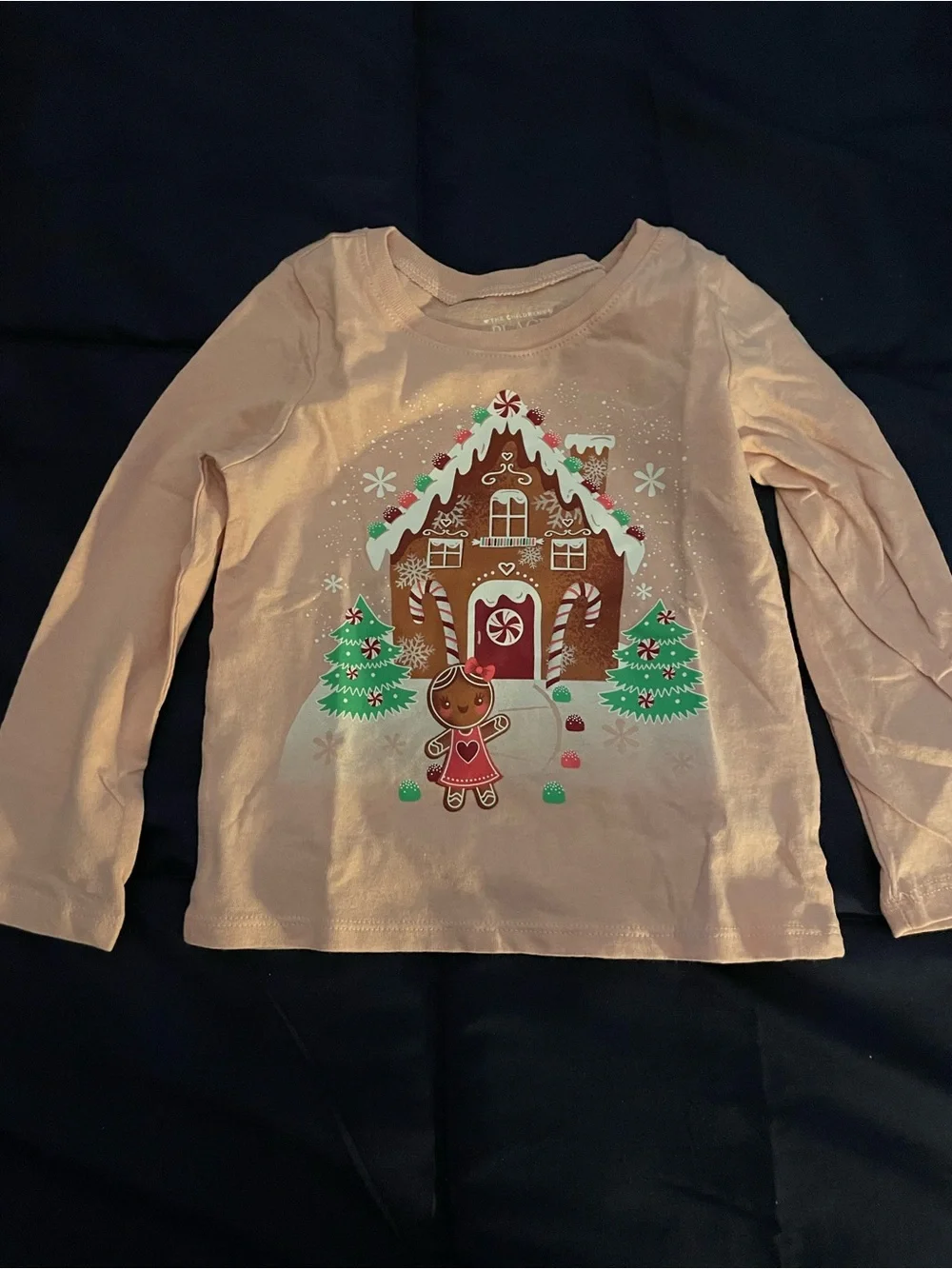 The Children's Place Pink Gingerbread House Long Sleeve Tee